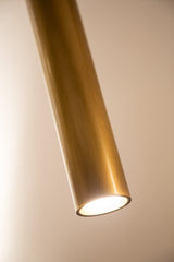 Kuzco Mason 4 Head Linear Pendant – Adjustable with Metal Strap Detail