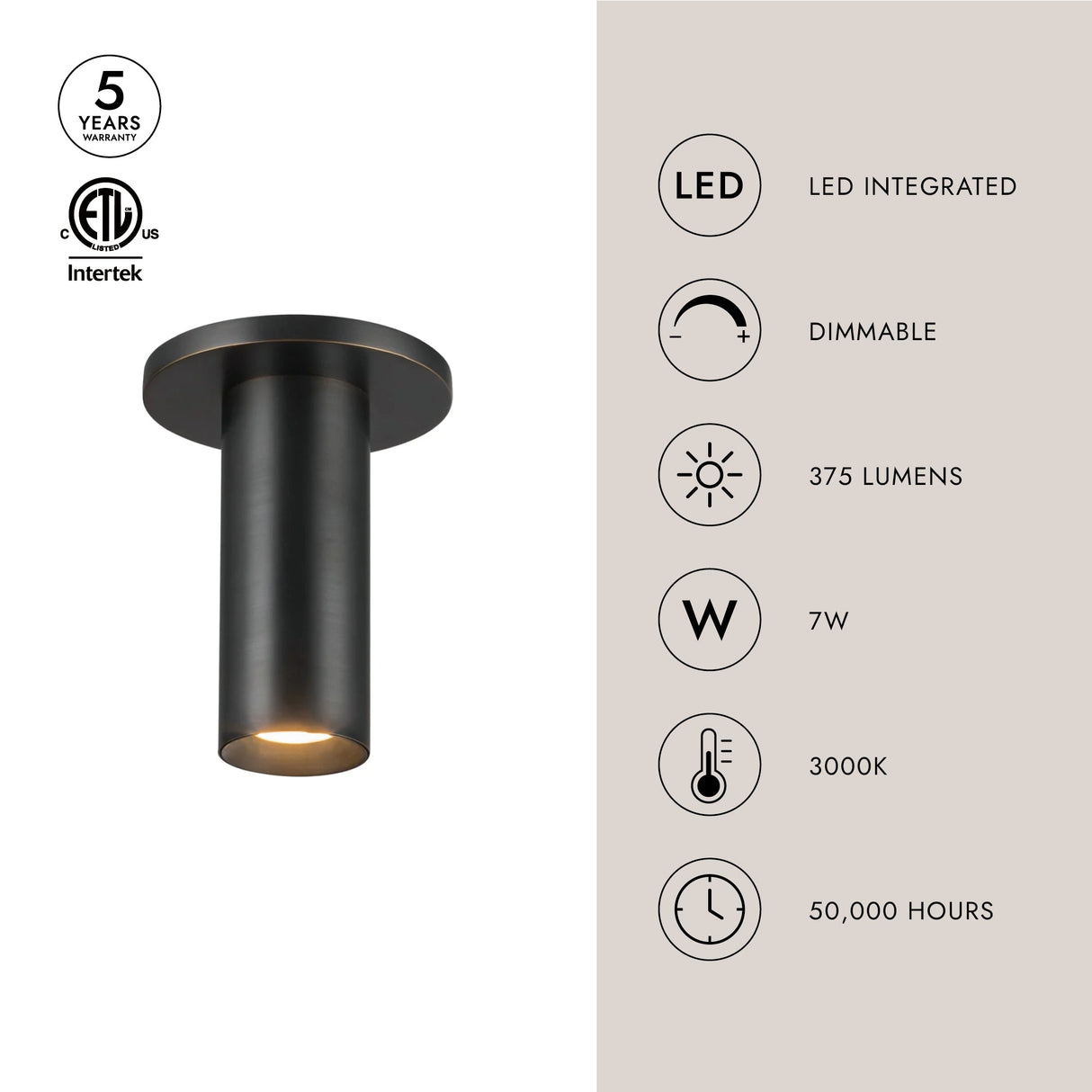 Kuzco Mason 6-in Semi-Flush Mount