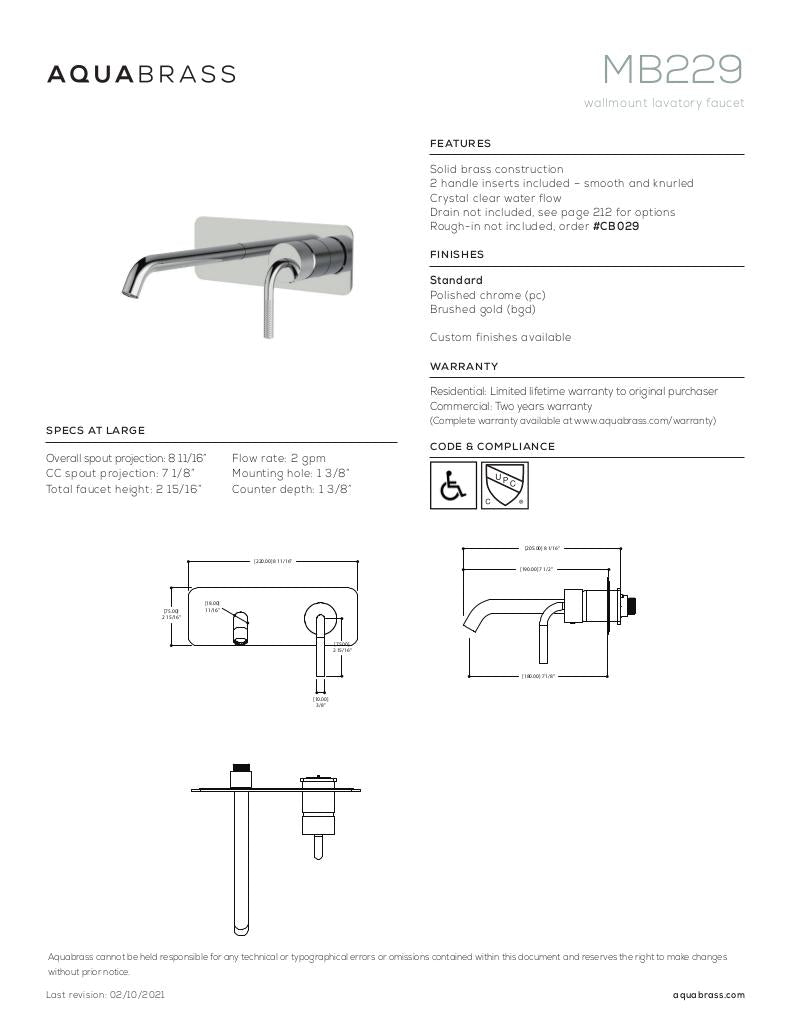 Wallmount lavatory faucet