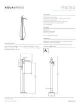 Floormount tub filler with handshower