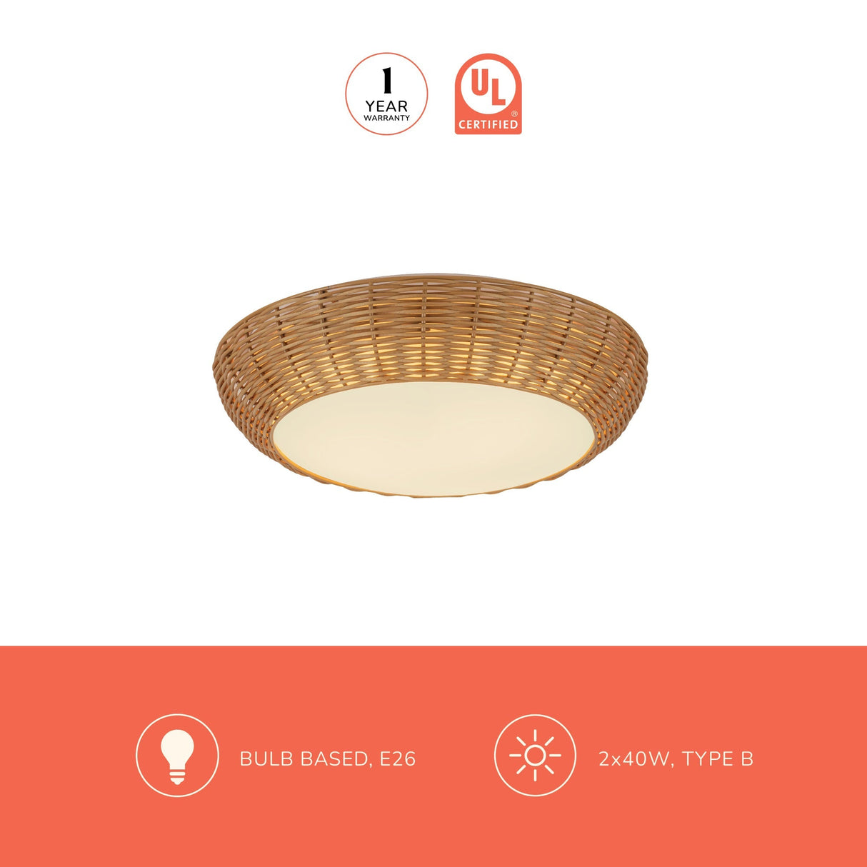 Alora Mood Merida 14-in Flush Mount
