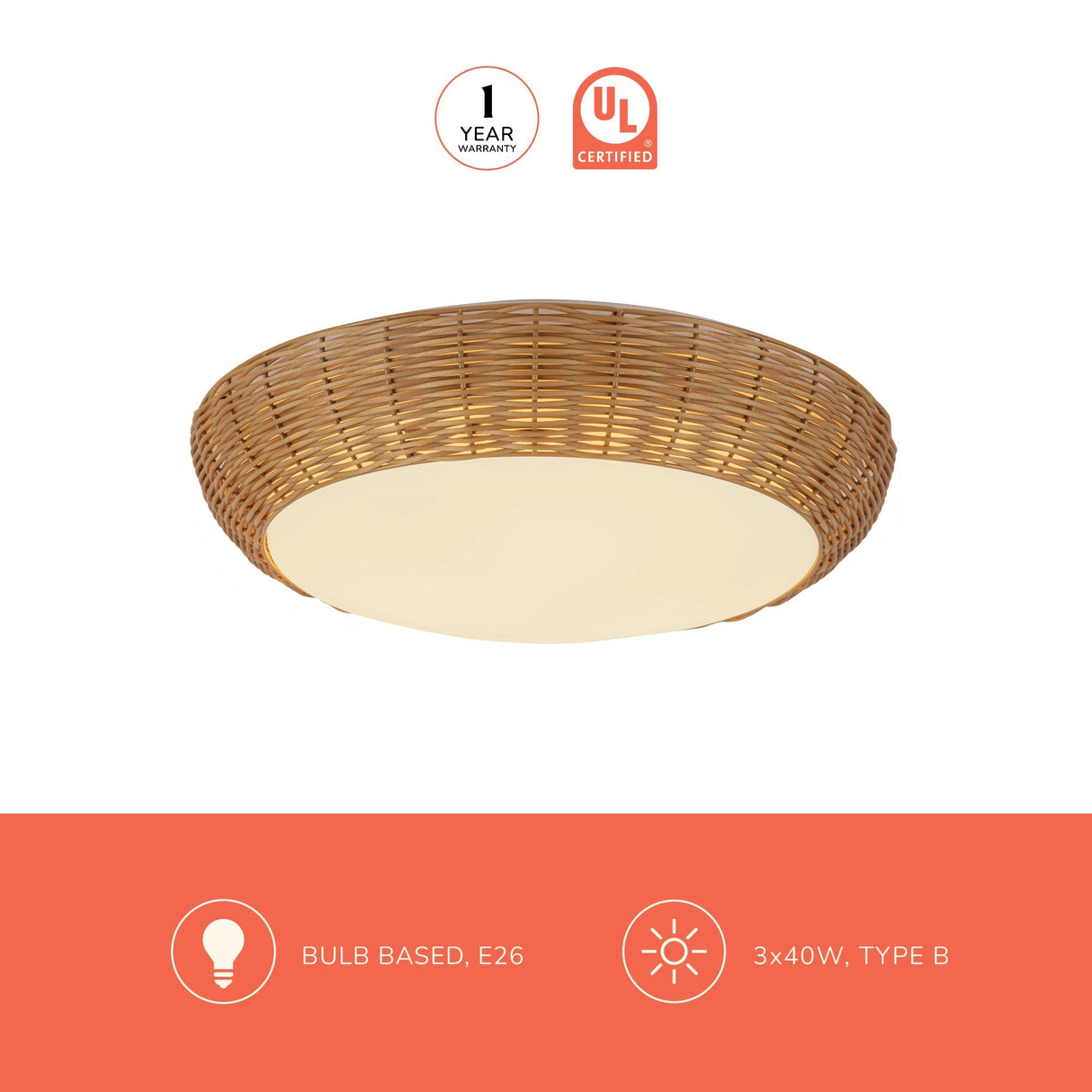 Alora Mood Merida 17-in Flush Mount