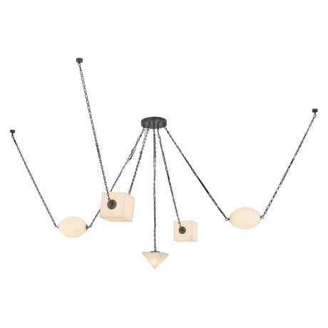 Alora Mineral 5-Head Chandelier