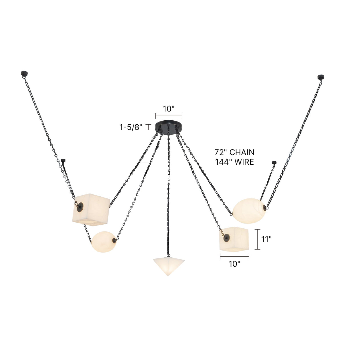 Alora Mineral 5-Head Chandelier