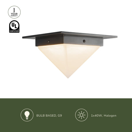 Alora Mineral 4-in (8-in Width) Flush Mount