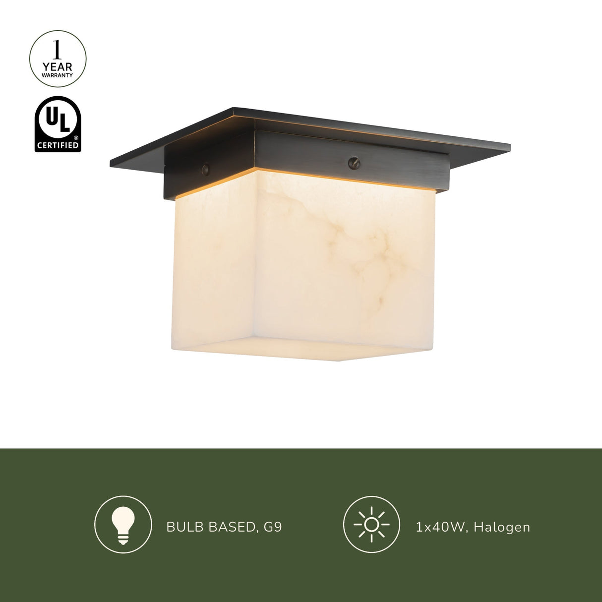 Alora Mineral 5-in (8-in Width) Flush Mount