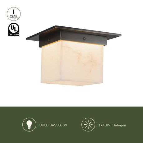 Alora Mineral 5-in (8-in Width) Flush Mount