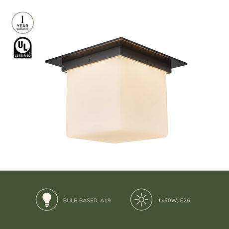 Alora Mineral 8-in (11-in Width) Flush Mount
