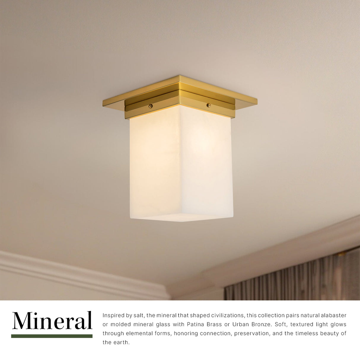 Alora Mineral 8-in (8-in Width) Flush Mount