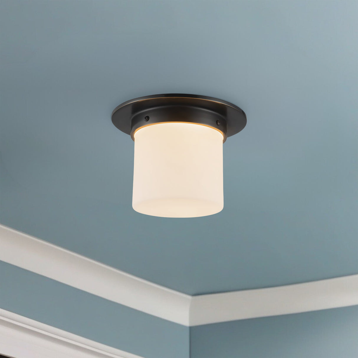 Alora Mineral 5-in (8-in Dia.) Flush Mount