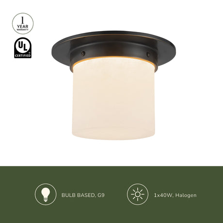 Alora Mineral 5-in (8-in Dia.) Flush Mount