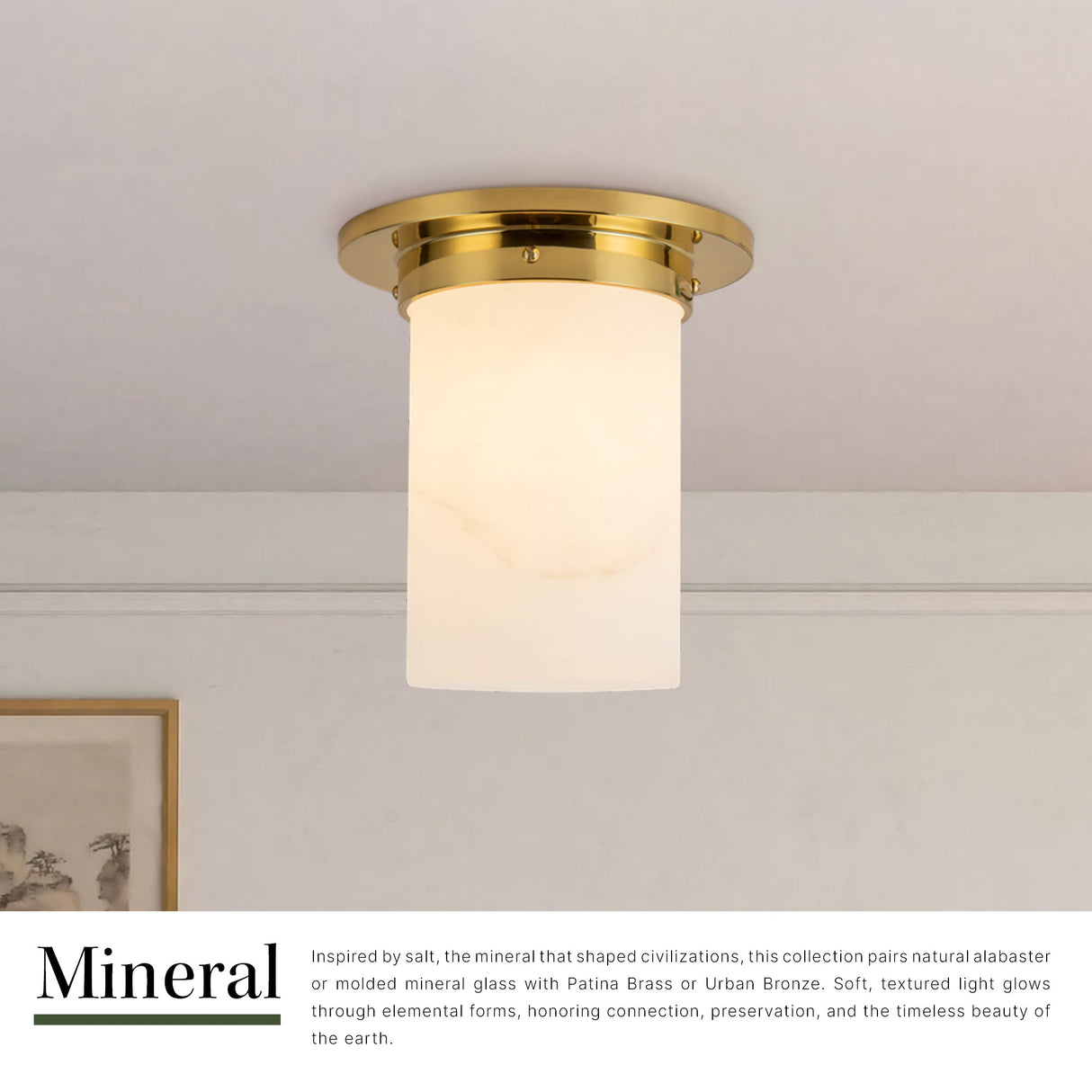 Alora Mineral 8-in (8-in Dia.) Flush Mount