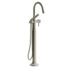 Momenti 2-way Type T (thermostatic) coaxial floor-mount tub filler with hand shower