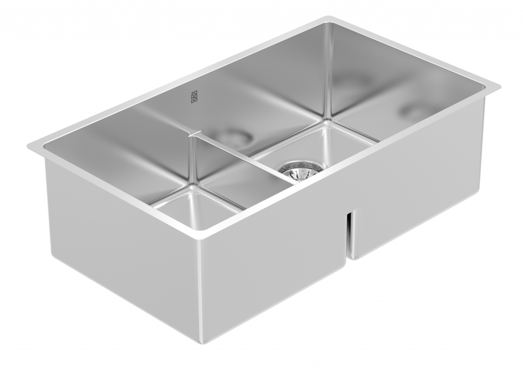 Montego Low Divide 31" 50/50 Double Low Div Sink, Undermount, 16 Gauge, R15, Single Box