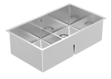 Montego Low Divide 31" 50/50 Double Low Div Sink, Undermount, 16 Gauge, R15, Single Box