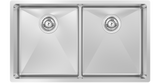 Montego Low Divide 31" 50/50 Double Low Div Sink, Undermount, 16 Gauge, R15, Single Box