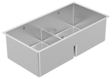 Montego Low Divide 34" 50/50 Double Low Div Sink, Undermount, 16 Gauge, R15, Single Box