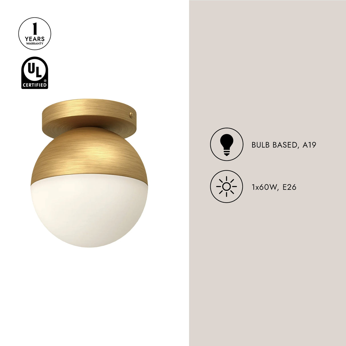 Kuzco Monae 6-in Flush Mount