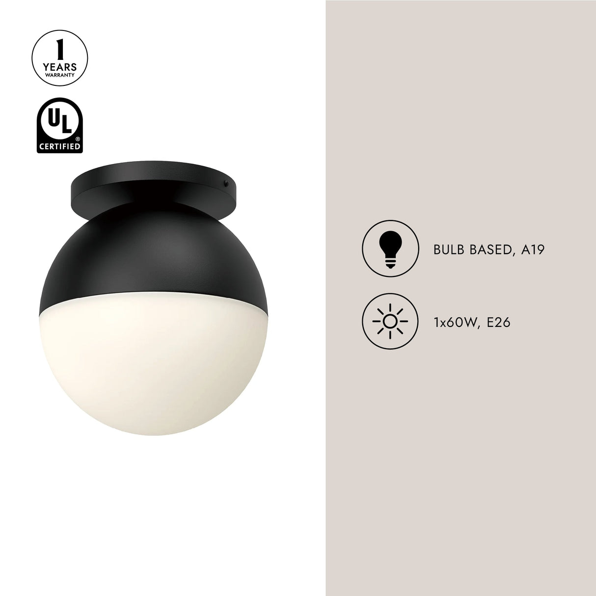 Kuzco Monae 10-in Flush Mount