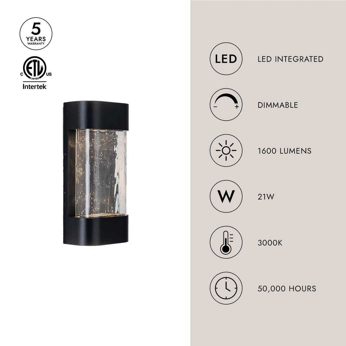 Kuzco Moondew 12-in Exterior Wall Sconce