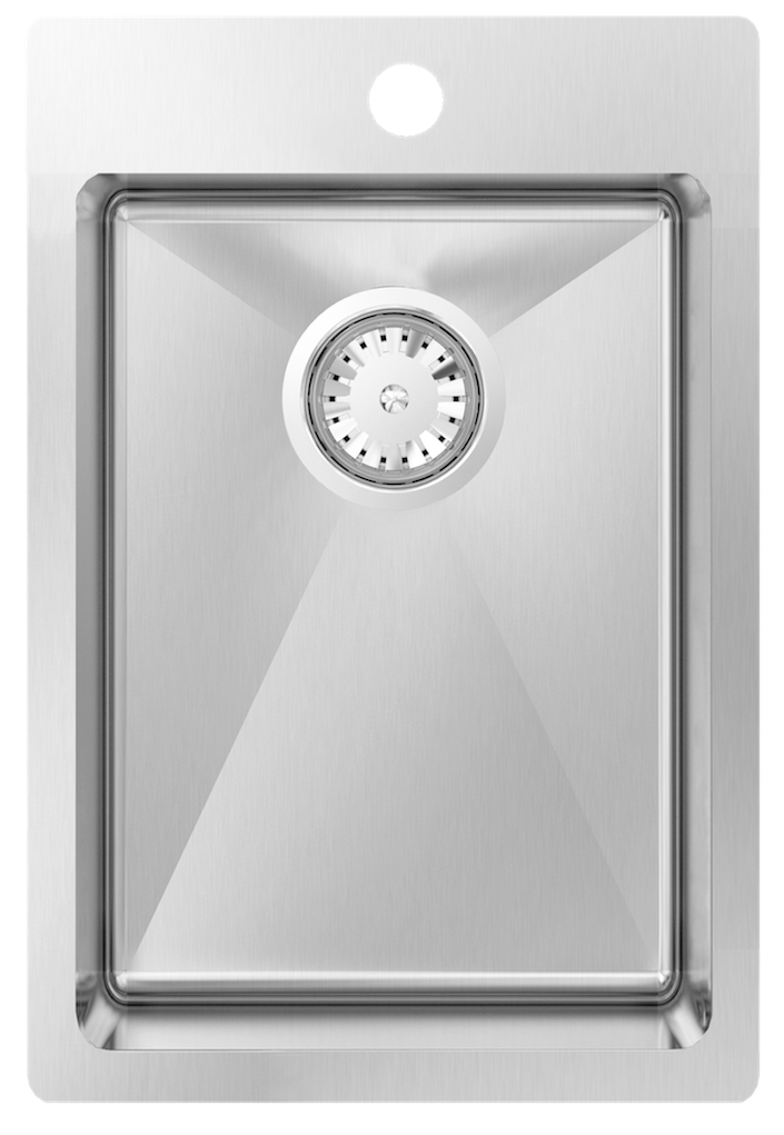 Montego T 12.5" Bar Sink TM/TL, 18 Gauge, R15, Single Box