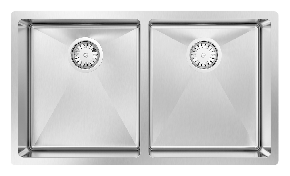 Montego Deluxe Kit 30" 50/50 Double Dlx Kit - Undermount, 18 Gauge, R15 (Inc. CBB+DGC+DTC+DRC)