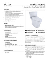 Nexus Two-Piece Toilet, 1.28 GPF, Elongated Bowl - Slim Seat