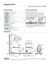 Nexus Two-Piece Toilet, 1.28 GPF, Elongated Bowl - Slim Seat