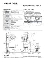 AquiaIV Toilet - 1.28 GPF & 0.9 GPF, Elongated Bowl - WASHLET+ Connection - New