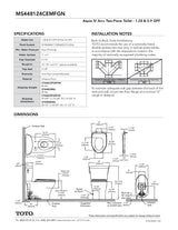 AquiaIV Arc Toilet - 1.28 GPF & 0.9 GPF, Universal Height - WASHLET+ Connection - New