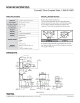 Connelly Two-Piece Toilet 1.28 GPF & 0.9 GPF -WASHLET + Connection - Slim Seat