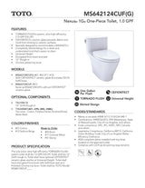 Nexus 1G One-Piece Toilet, 1.0 GPF, Elongated Bowl