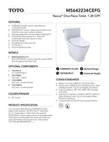 Nexus One-Piece Toilet, 1.28 GPF, Elongated Bowl - Slim Seat