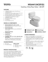 Carolina II One-Piece Toilet, Elongated Bowl - 1.28 GPF - WASHLET+ Connection