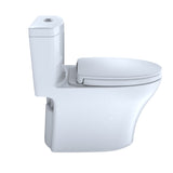 AquiaIV One-Piece Toilet - 1.28 GPF & 0.9 GPF, Elongated Bowl - WASHLET+ Connection Slim Seat - New