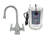 Hot & Cold Water Faucet with Modern Curved Body & Handles & Little Gourmet® Premium Hot Water Tank