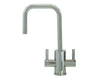 Hot & Cold Water Faucet with Contemporary Round Body & Handles (90° Spout)