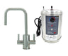 Hot & Cold Water Faucet with Contemporary Round Body & Handles (90° Spout) & Little Gourmet® Premium Hot Water Tank
