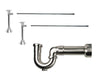 Lavatory Supply Kit - Brass Oval Handle with 1/4 Turn Ball Valve (MT316-NL) - Angle Sweat, Massachusetts P-Trap