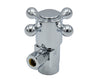 Brass Cross Handle with 1/4 Turn Ceramic Disc Cartridge Valve - Lead Free - Angle (1/2" Female IPS)