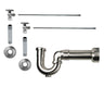 Lavatory Supply Kit - Brass Oval Handle with 1/4 Turn Ball Valve (MT401-NL) - Angle, Massachusetts P-Trap