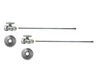 Lavatory Supply Kit - Brass Oval Handle with 1/4 Turn Ball Valve (MT410-NL) - Straight, No Trap
