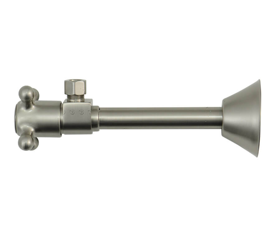 Brass Cross Handle with 1/4 Turn Ceramic Disc Cartridge Valve - Lead Free - Angle Sweat