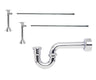 Lavatory Supply Kit - Brass Oval Handle with 1/4 Turn Ball Valve (MT316-NL) - Angle Sweat, P-Trap 1-1/2"