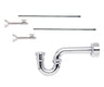Lavatory Supply Kit - Brass Oval Handle with 1/4 Turn Ball Valve (MT317-NL) - Straight Sweat, P-Trap 1-1/4"