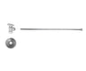 Toilet Supply Kit - Brass Oval Handle with 1/4 Turn Ball Valve (MT403-NL) - Angle, Flat Head Riser