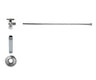 Toilet Supply Kit - Brass Oval Handle with 1/4 Turn Ball Valve (MT401-NL) - Angle, Flat Head Riser