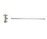 Toilet Supply Kit - Brass Cross Handle with 1/4 Turn Ceramic Disc Cartridge Valve (MT4004X-NL) - Angle, Flat Head Riser