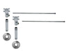 Lavatory Supply Kit - Brass Cross Handle with 1/4 Turn Ceramic Disc Cartridge Valve (MT4001X-NL) - Angle, No Trap