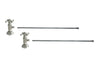Lavatory Supply Kit - Brass Cross Handle with 1/4 Turn Ceramic Disc Cartridge Valve (MT 4004X-NL) - Angle, No Trap